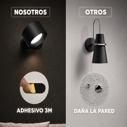 Lámpara led de pared recargable 360°