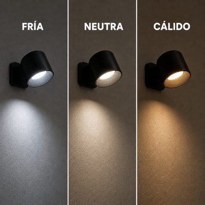 Lámpara led de pared recargable 360°